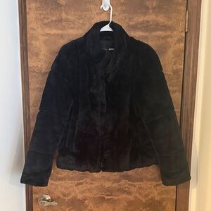 NWOT Fashion Nova Black Faux Fur Jacket - Large